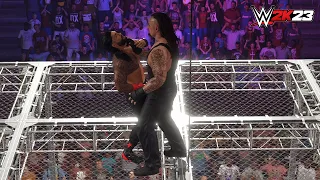 WWE 2K23 | The Undertaker vs. Roman Reigns in Hell In A Cell Gameplay!