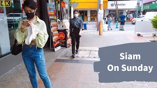 Walking around Siam on Sunday afternoon Bangkok Thailand[4K] December 2020