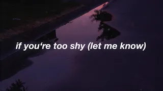 The 1975 - If You're Too Shy (Let Me Know) Lyrics