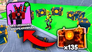 🔥OMG 🕰️ I GOT NEW UNIT KNIFE UPGRADED TITAN SPEAKERMAN FROM 135 CRATES 😱 | Roblox EP 73 PART 2