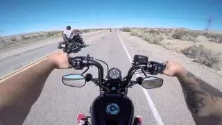 Route 66 Ride (Victorville to Barstow) Harley 48 go pro