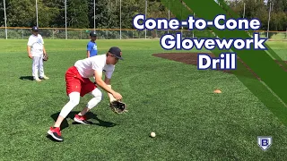 Baseball Infield Drill: Cone-to-Cone Glovework