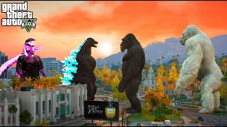 Shin Godzilla and Heisei Godzilla vs Giant George and Kong - GTA 5 Mods