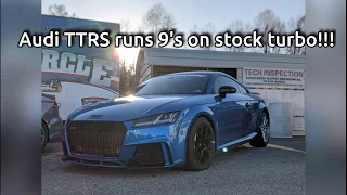 Audi TTRS runs 9s on stock turbo!
