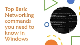 Basic Networking Commands | Networking commands for troubleshooting