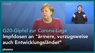 Angela Merkel zum G20-Gipfel zur Corona-Pandemie