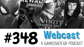 GameOver Webcast #348 - Divinity Original Sin 2 DE, Firewall, Spiderman κ.α.