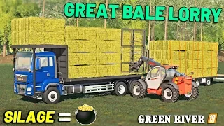 OVER CAB BALE LORRY| Green River Farming Simulator 19 - Episode 15