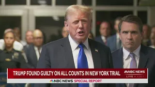 Donald Trump reacts to guilty verdict