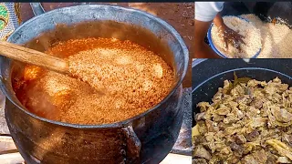 Nigerian Party Jollof | How To Cook Jollof Rice with Firewood @SweetAdjeley