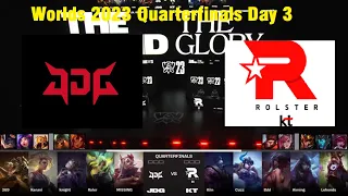 JDG vs. KT Highlights All Games - Worlds 2023 Quarterfinals Day 3