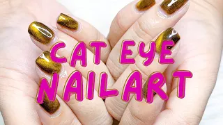 CARA MEMBUAT CAT EYE NAIL | Nailart Murah & Mudah #nailart #nailarttutorial#naildesign#nailartdesign