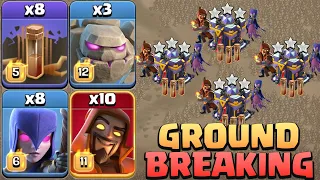 Insane 8 Earthquake Spell With Witch Super Wizard Th15 Attack Strategy Clash of Clans Town Hall 15