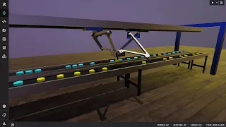 Tripteron Robot for Dual Lane Sorting | Simulation