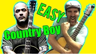 How To Play - Country Boy by Aaron Lewis - Acoustic Guitar Lesson - EASY Drop D Song