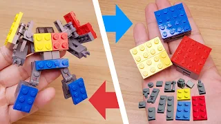 Micro LEGO brick cube combiner transformer mech -  ToyBox