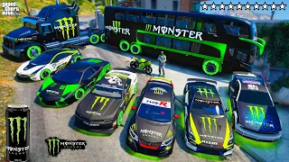 GTA 5 - Stealing MONSTER SUPER CARS with Franklin! (Real Life Cars #123)
