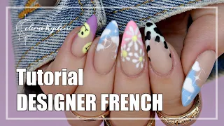 NAIL ART TUTORIAL | Designer French | Summer Gel Nails 2021 | Light Elegance P+ Gelpolish