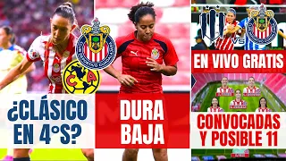 🚨 DURA BAJA EN CHIVAS FEMENIL. JARAMILLO EN LA CUERDA FLOJA HOY