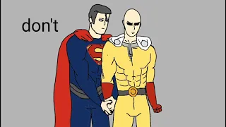 Saitama and Superman vs doomsday animation
