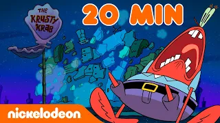 SpongeBob | 20 MINUTI di Caos al Krusty Krab | Nickelodeon Italia