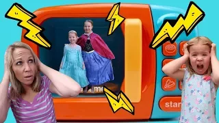 Playing with Princesses with the LIFE SIZE Magic Microwave