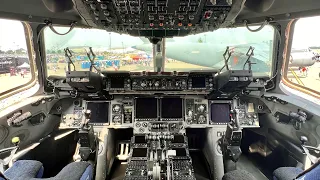 (4K) Boeing C-17 APU Startup