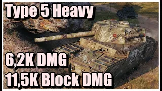 World of Tanks Type 5 Heavy - 3 Kills 6,2K Damage 11,5K Block Damage Karelia