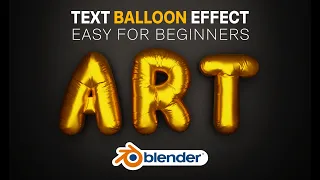 How to make Inflated Text Balloon Effect - Blender for beginners