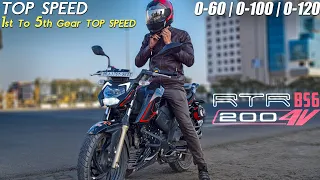Apache 200 4V BS6 : Performance Ride | Top Speed with 1st To 5th Gear | Acceleration Test