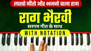 Raag Bhairavi Aaroh Avroh Pakad And Sargam Geet | Tutorial With Notation | Lokendra Chaudhary