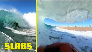 Dry Shorebreak at Newport Wedge & PUMPING Mexico RAW: Kris Espinoza #asmr #waves #bodyboarding #surf