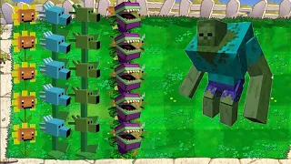 All Pea PvZ Minecraft vs Winter Melon Cattail vs Zombies - Plants vs Zombies