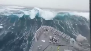 Incredible Video - NZ Navy HMNZ Otago in Rough Sea