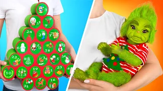 Fun DIY Christmas Crafts || How To Make Advent Calendar And Baby Grinch