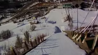 Girls first Ski Jump
