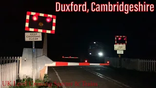 Duxford Level Crossing at Night, Cambridgeshire