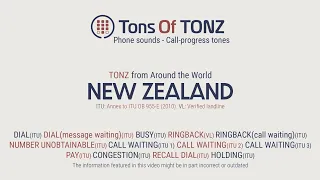 Phone sounds: New Zealand. ALL THE TONES! (Dial, busy, ringback, call waiting, congestion, and more)