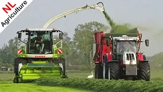 Grass silage - Claas Jaguar 940 + Fendt 930 + Steyr CVT 6185 - Gras hakselen - Geresteijn - 2019