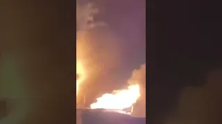 Масштабный пожар в Белгородской области, горела нефтебаза #shorts