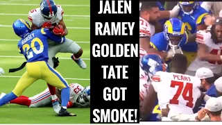 NFL BEEF! JALEN RAMSEY AND GOLDEN TATE!  JALEN WANTED ALL THE SMOKE! REACTION!!!