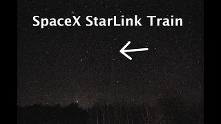 SpaceX StarLink Satellite Train - Southern Vermont, USA