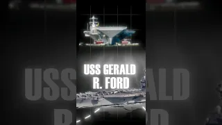 $13 Billion worth the world's largest military ship -  uss gerald r ford  😲🤯 #shorts