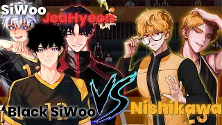 The Spike Volleyball !! 3x3 !! SiWoo. Black SiWOo & JeaHyeon Vs Nishikawa!! Full Gameplay!!