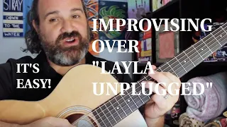 Stealing And Simplifying Clapton : Layla Unplugged Guitar Solo Improvisation Lesson