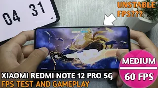 XIAOMI REDMI NOTE 12 PRO 5G HONKAI STAR RAIL GAMING TEST | MEDIUM 60 FPS WITH FPS METER