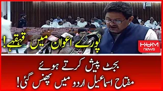 Miftah Ismail Stuck in URDU During Budget Speech | Miftah Ismail Urdu Budget 2022-23