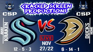 NHL 🔴ALL GAMES LIVE🔴 Seattle Kraken  at Anaheim Ducks Nov/27/22 Full Game Reaction