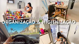 VLOG | organizando as compras do mês nos armários e geladeira, limpando & faxinando tudo