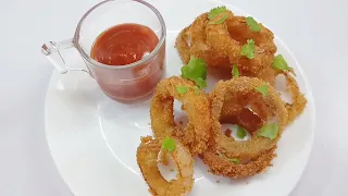 Crispy homemade onion rings | How to make Crispy Onion Ring| Vegan recipe | Onion rings | #JiminFood